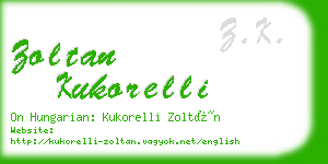 zoltan kukorelli business card